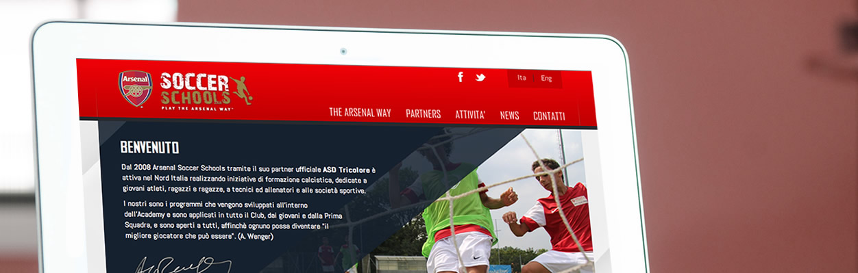 Turconi Company - Portfolio - Web Design - Arsenal Soccer School